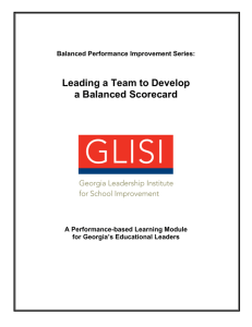 Leading a Team to Develop a Balanced Scorecard