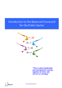 Introduction to the Balanced Scorecard for the Public Sector