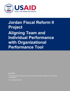 Jordan Fiscal Reform II Project Aligning Team and Individual