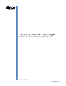A Balanced Scorecard for Customer Support