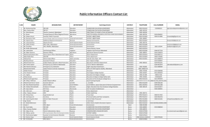 Public Information Officers Contact List