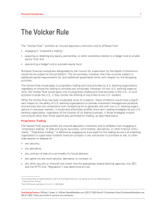 The Volcker Rule