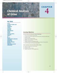 Chemical Analysis of Urine