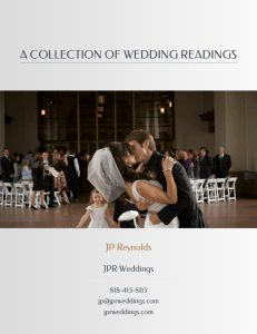 A Collection Of Wedding Readings