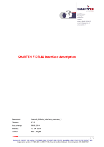SMARTEH FIDELIO Interface description