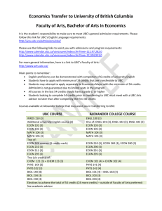Economics Faculty of Arts Transfer to UBC_Sample