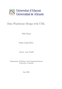 Data Warehouse Design with UML - Departamento de Lenguajes y