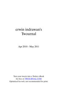 erwin indrawan's Twournal