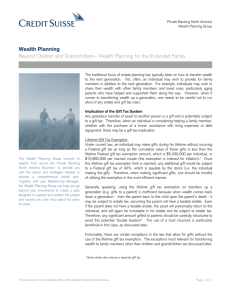 Wealth Planning for the Extended Family