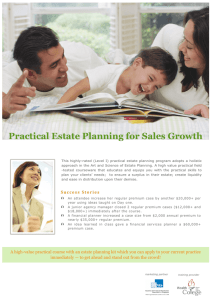 Practical Estate Planning for Sales Growth