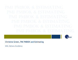 PMI PMBOK and Estimating