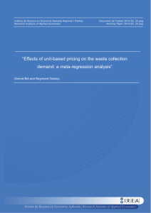 Effects of unit-based pricing on the waste collection demand: a meta