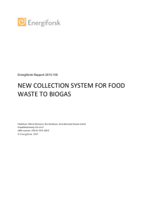 new collection system for food waste to biogas
