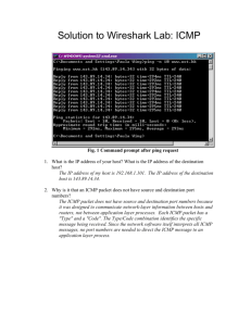 Solution to Wireshark Lab: ICMP