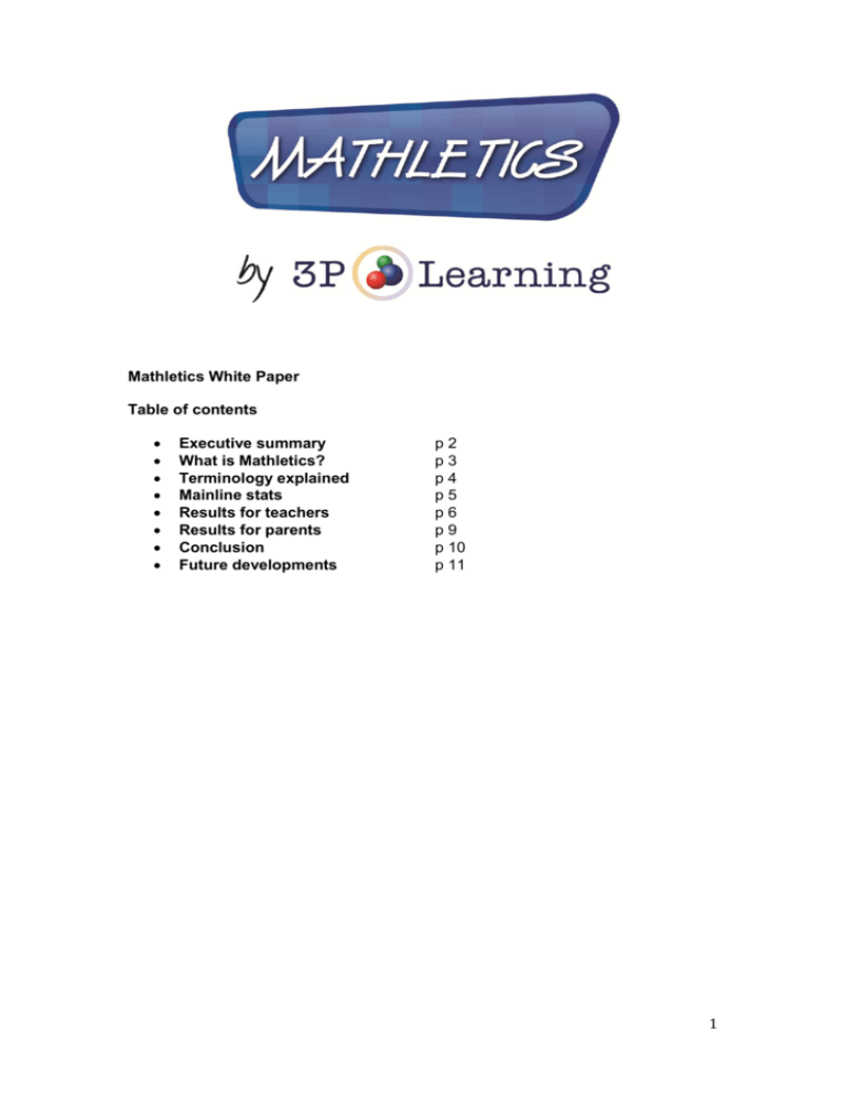 Mathletics White Paper