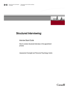 Structured Interviewing: