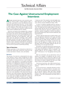 The case against unstructured interviews