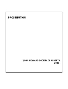 (Prostitution). - The John Howard Society Of Alberta