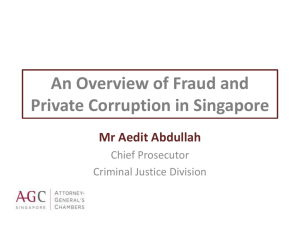 An Overview of Fraud and Private Corruption in Singapore