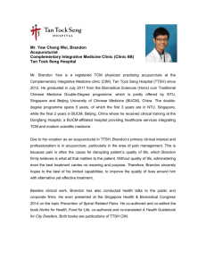 Mr. Yew Cheng Wei, Brandon Acupuncturist Complementary