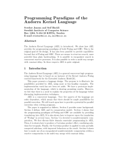 Programming Paradigms of the Andorra Kernel Language