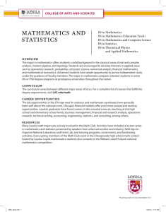 mathematics and statistics - Loyola University Chicago