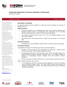 Induced Hydraulic Fracture Results in Blowout