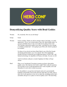 Demystifying Quality Score with Brad Geddes