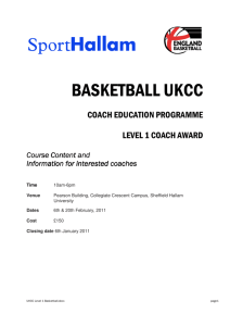 basketball ukcc - Sheffield Hallam University