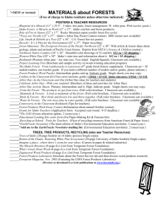 MATERIALS about FORESTS - Idaho Forest Products Commission