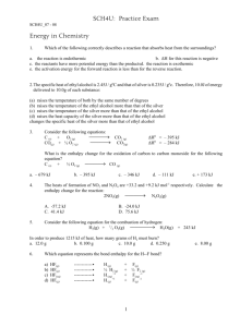 SCH4U-Practice Exam_07-08 - Savita Pall and Chemistry