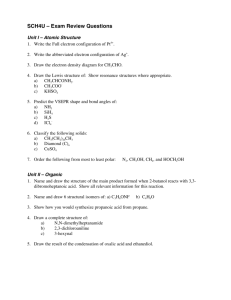 SCH4U – Exam Review Questions - Glebe