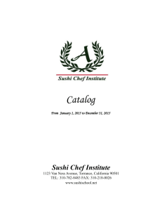 Catalog - Sushi Chef Institute
