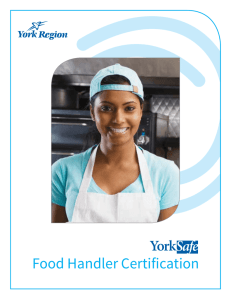 Food Handlers Certification Manual