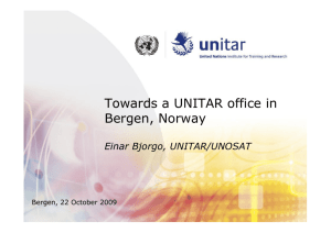 What is UNITAR? - Bergen kommune