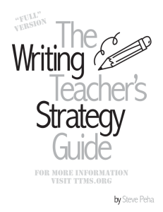 Writing Strategy Guide - Teaching That Makes Sense!