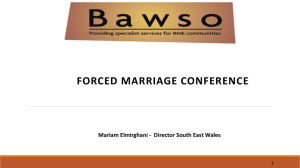 FORCED MARRIAGE CONFERENCE