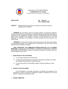 REPUBLIC OF THE PHILIPPINES COMMISSION ON AUDIT