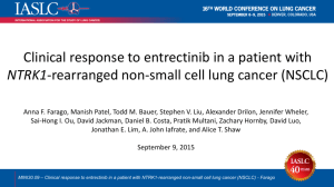 Clinical response to entrectinib in a patient with NTRK1