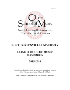 Cline School of Music Handbook 2015-16 8.14.15