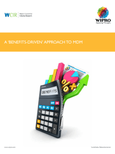 A Benefits Driven Approach To MDM