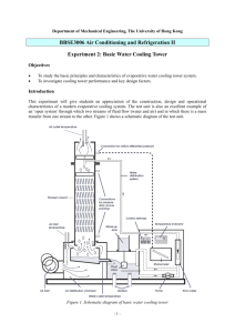 Basic Water Cooling Tower - Department of Mechanical Engineering