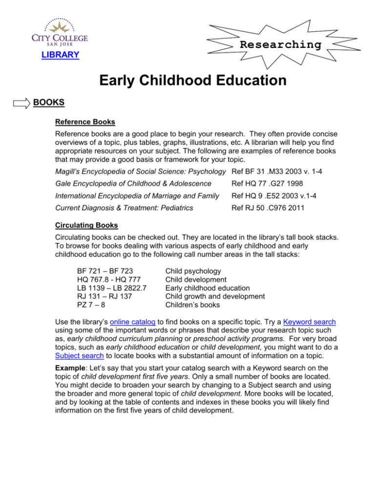 literature review on early childhood education