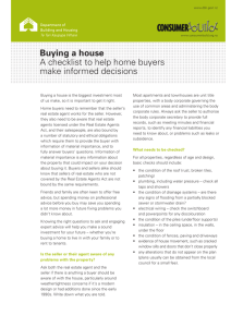 Buying a house: A checklist to help home buyers make informed