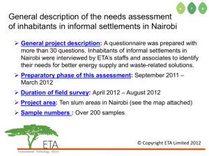 General description and selected results of the needs assessment