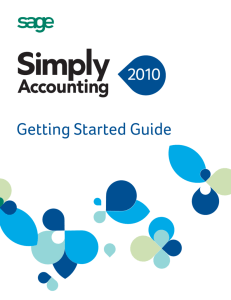 Getting Started Guide Simply Accounting