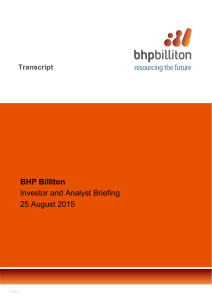 Investor and Analyst Briefing Transcript