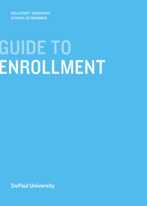 guide to enrollment - Kellstadt Graduate School of Business