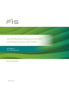 White Paper Get the Business Requirements Right
