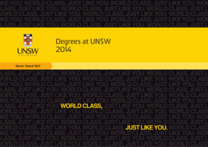 Degrees at UNSW 2014 - University of New South Wales